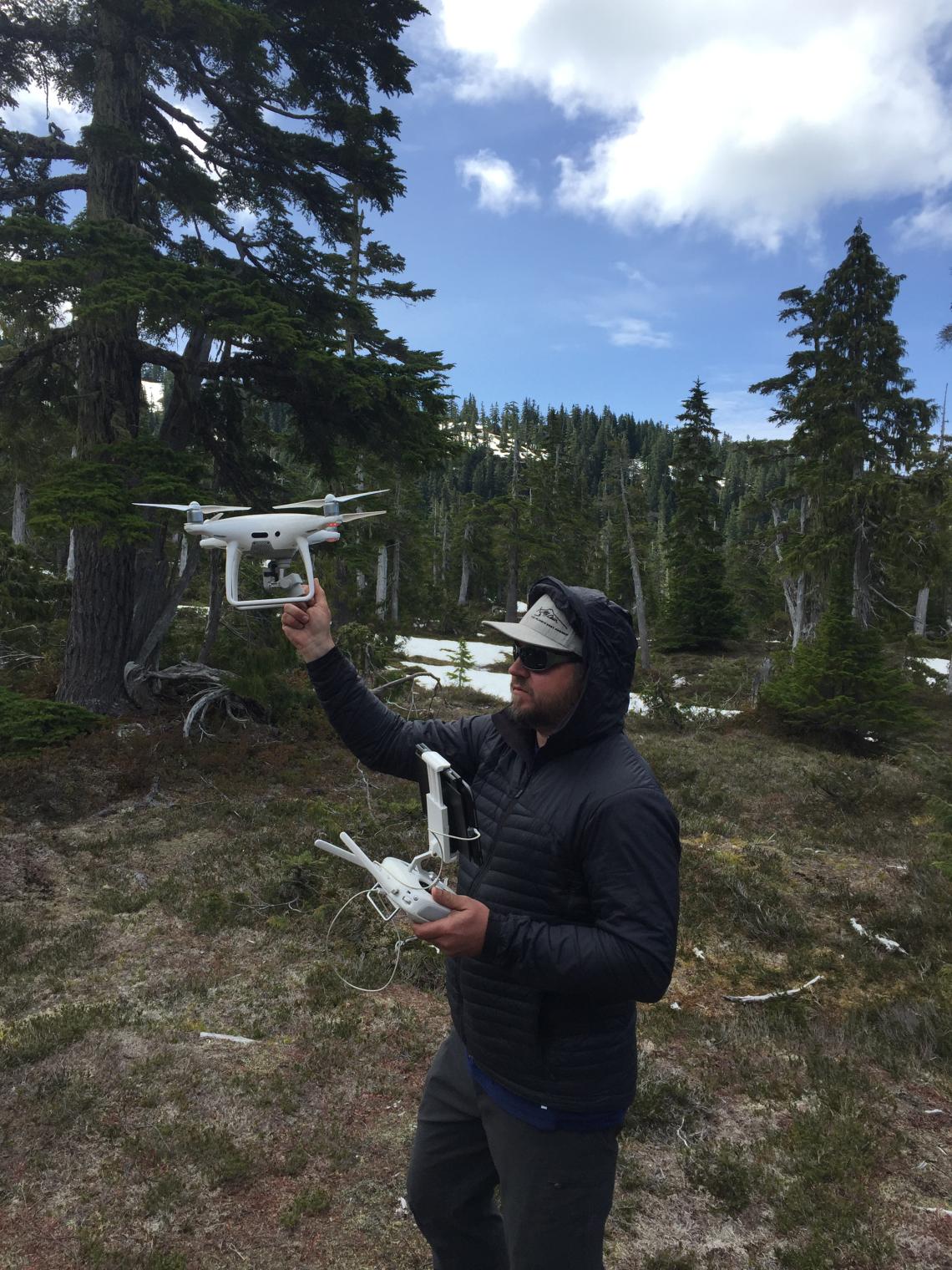 Using an unmanned aerial vehicle (UAV) to measure snow depth.