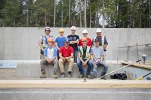 Vancouver Island University carpentry students at the Cowichan campus learn skills on-site while building homes for the Malahat Nation. 