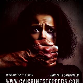 Someone's hand is over a woman's mouth. Text reads: Speak for those who can't