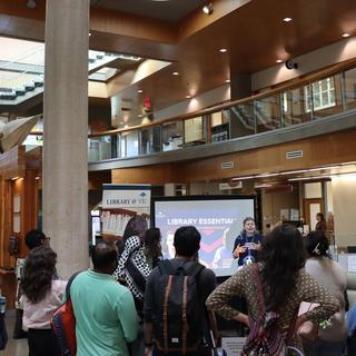 Students at Cowichan listen to a presentation