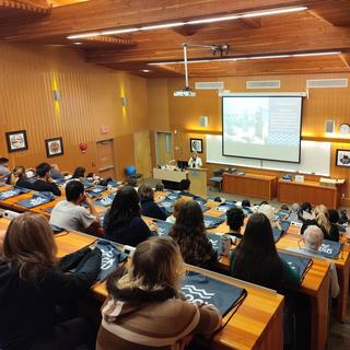 Students in the Cowichan main lecture theatre