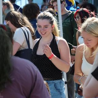 Students interact at the Connect Fair