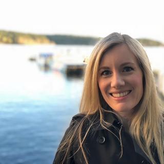 Nicole Smith with the waterfront in the background