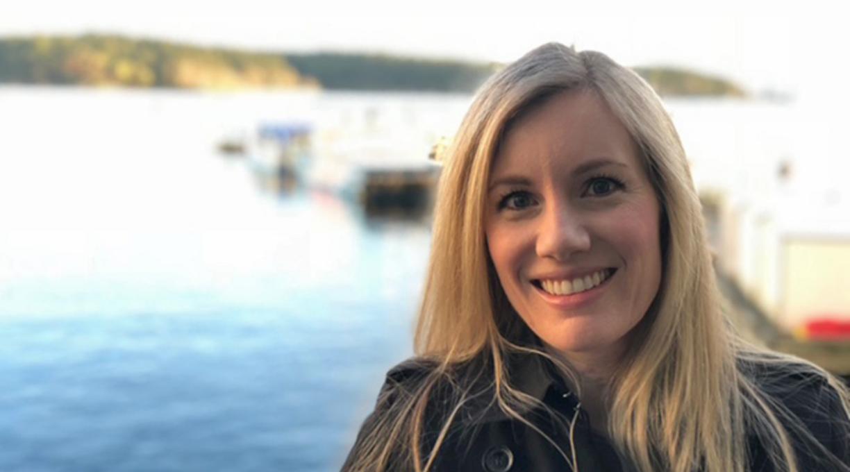 Nicole Smith with the waterfront in the background