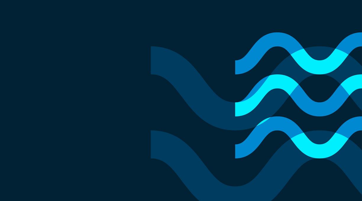 VIU Blue with lighter blue wave design