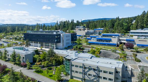 Aerial view of Nanaimo campus