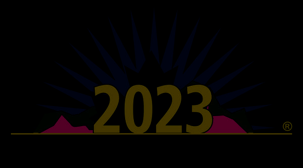The logo for the BC Top Employer award. It has a sun in the background with mountains in the middle ground and the year 2023 at the front