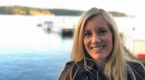 Nicole Smith with the waterfront in the background