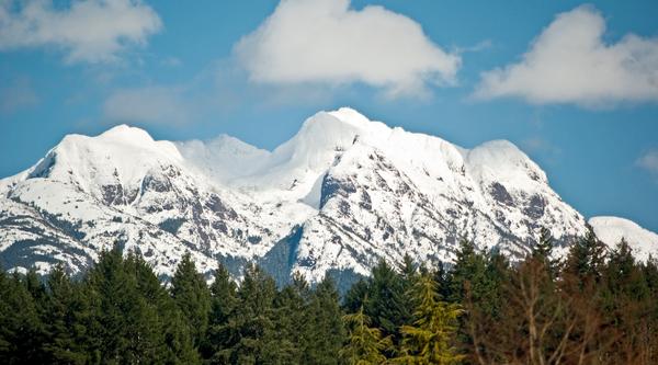 snow on a mountain