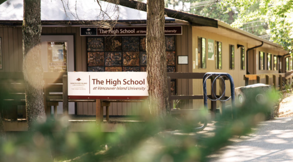 The High School building at Vancouver Island University