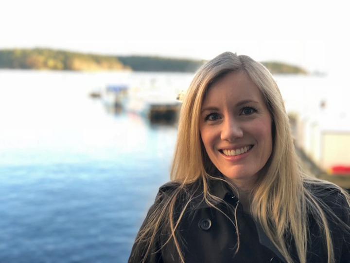 Nicole Smith with the waterfront in the background