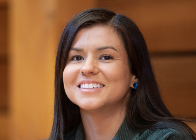 Brittany Salmon smiling at the camera