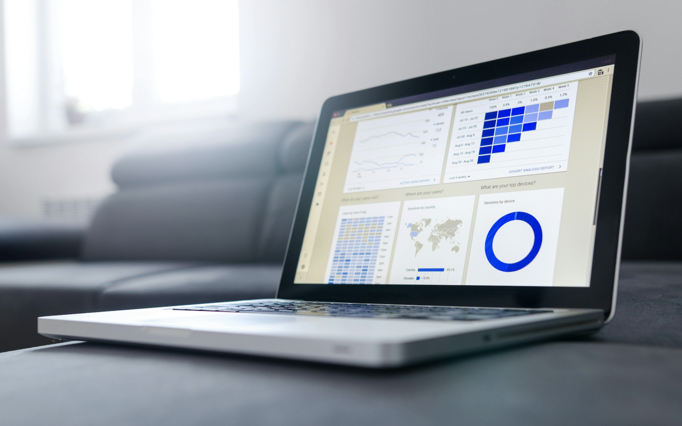 a computer screen shows a variety of graphs and charts
