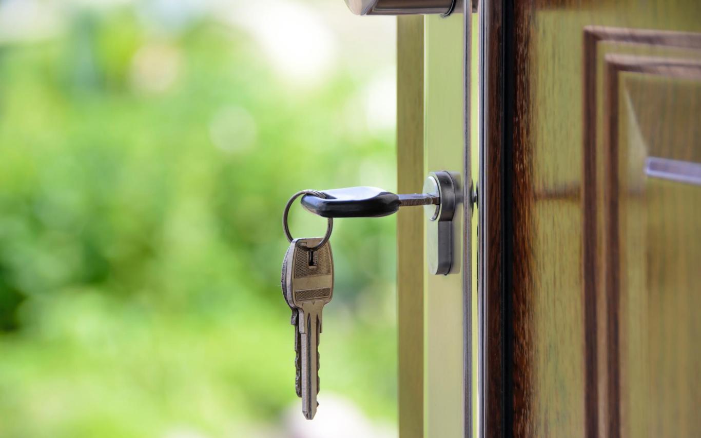 Key in a lock