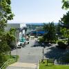 VIU Nanaimo campus aerial - view of library and quad and city beyond