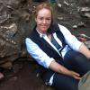 Samantha Good sits in her excavation square during the dig she attended in the Drimolen Palaeocave system.