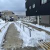 a cleared sidewalk on VIU's Nanaimo campus